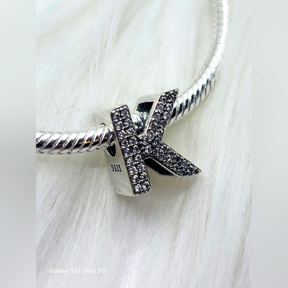 Charm for Bracelet Sterling Silver 925 letter “K” - Picture 4 of 4